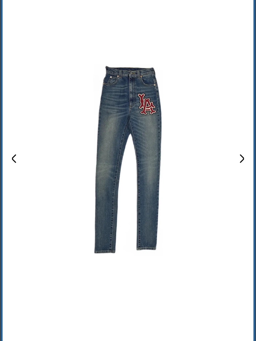 New Gucci women  Pants Dark Blue Slim Fit Jeans size 27  run small